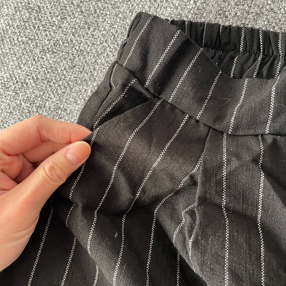 Women black and white line relaxing pants - Picture 4 of 10